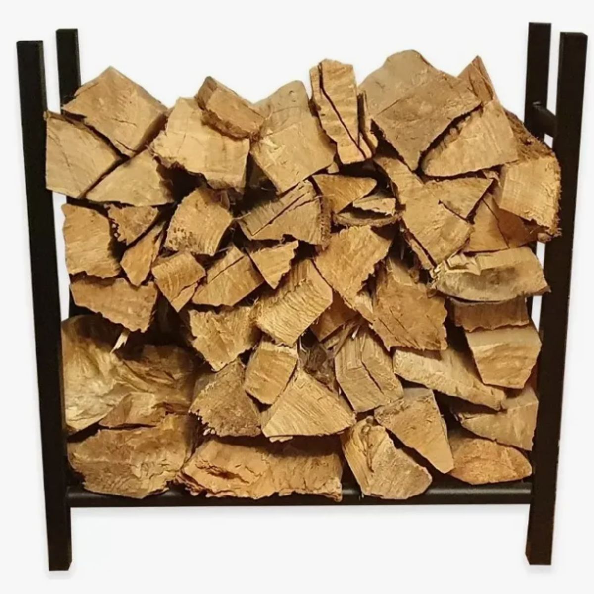 GENERICO - Leñero Estante Para Madera O Leña De Metal Negro