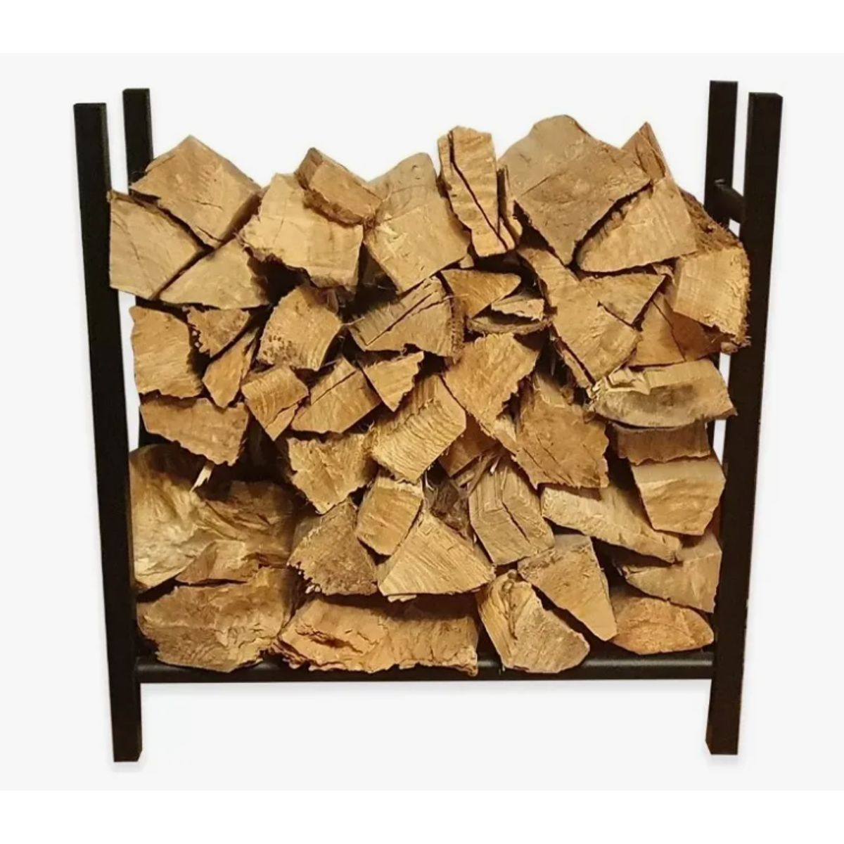 GENERICO - Leñero Estante Para Madera O Leña De Metal Negro