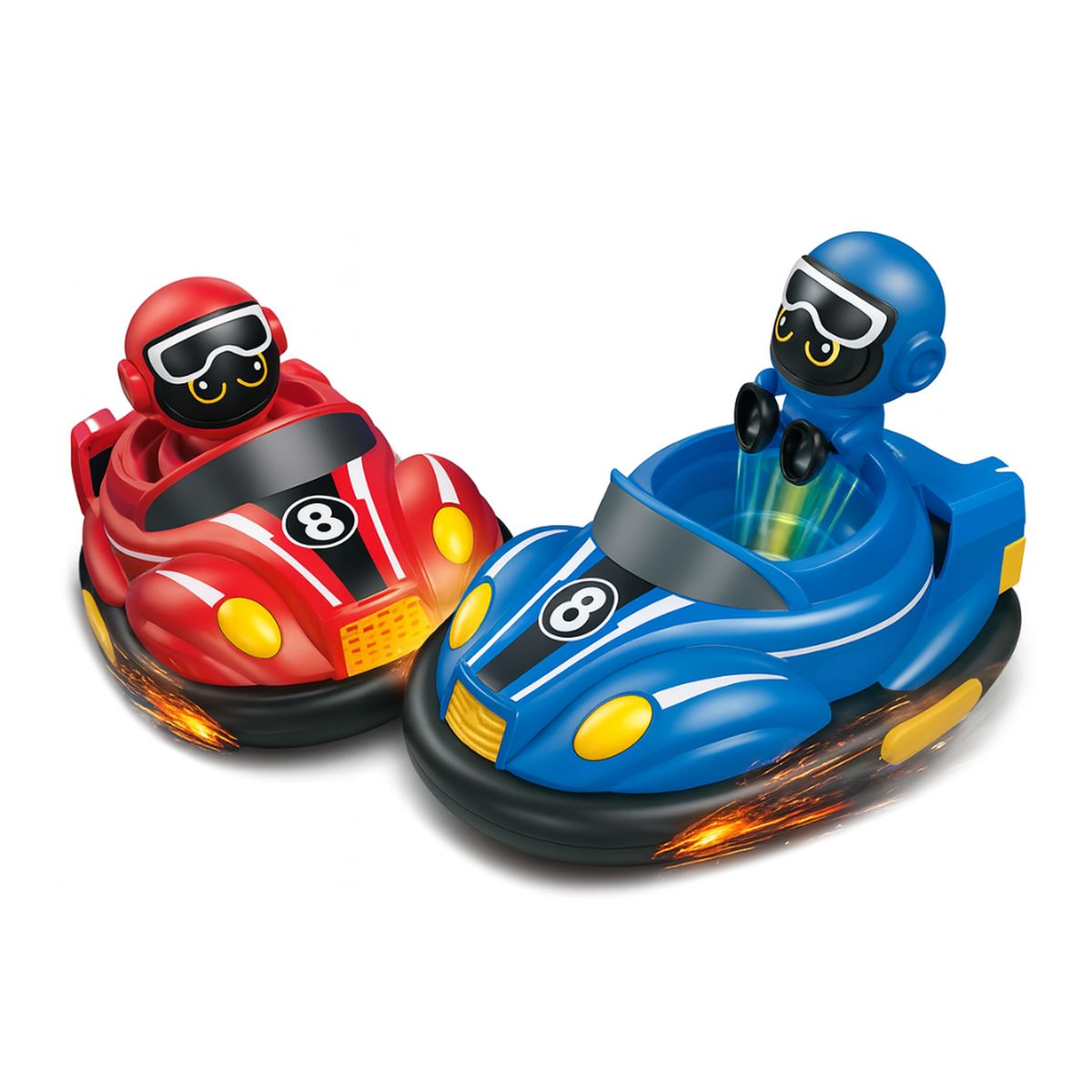 FLIPEREX - Set de Autitos Chocadores a Control Remoto Piloto Go Kart