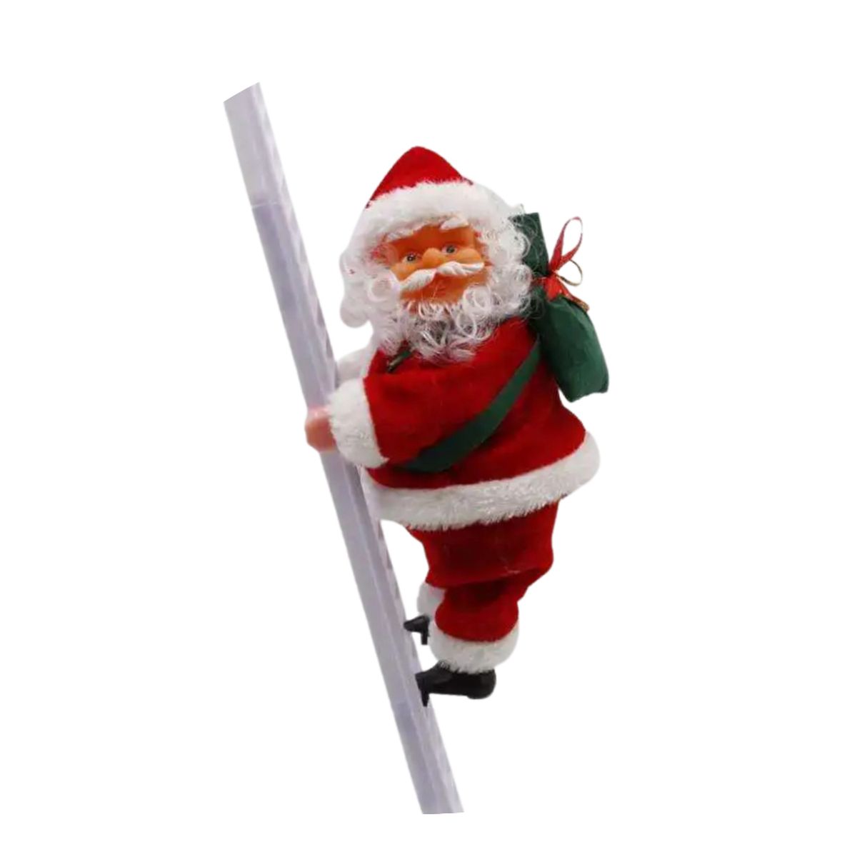 FLIPEREX - Viejo Pascuero Santa Sube y Baja Escalera Decoracion Navidad - Blanco