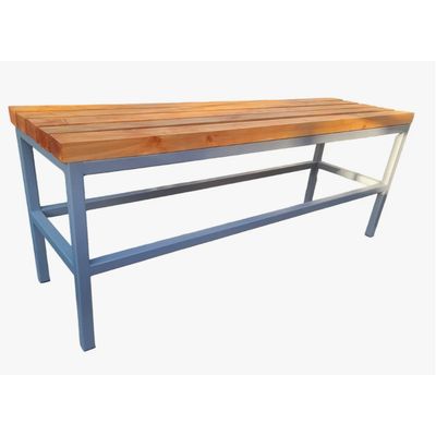 Imagen 2 del producto Banca Viena de Madera y Metal 140 X 45 X 45 - Gris perla