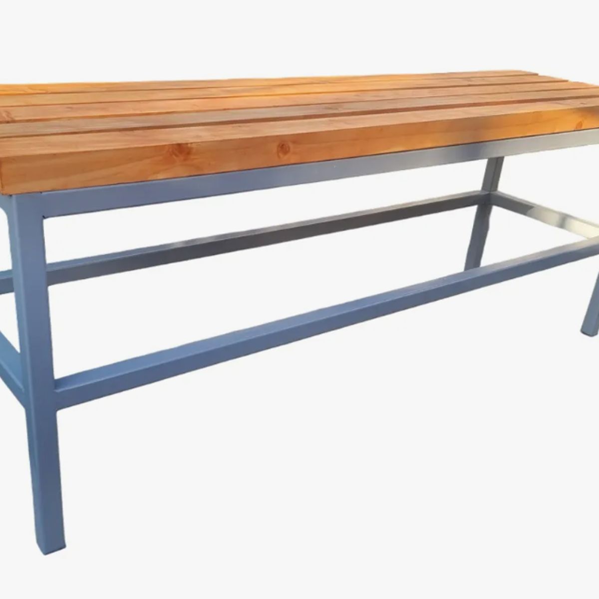 GENERICO - Banca Viena de Madera y Metal 160 X 45 X 45 - Gris perla