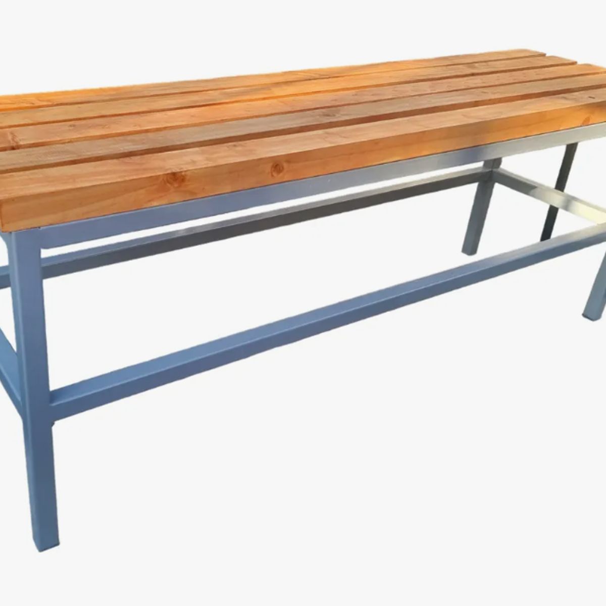 GENERICO - Banca Viena de Madera y Metal 180 X 45 X 45 - Gris perla