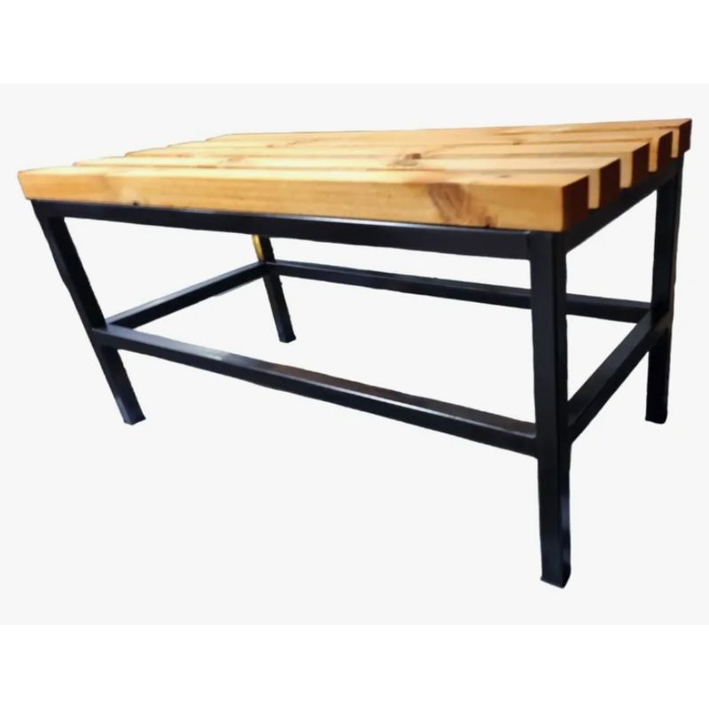 GENERICO - Banca Viena de Madera y Metal 180 X 45 X 45 - Negro