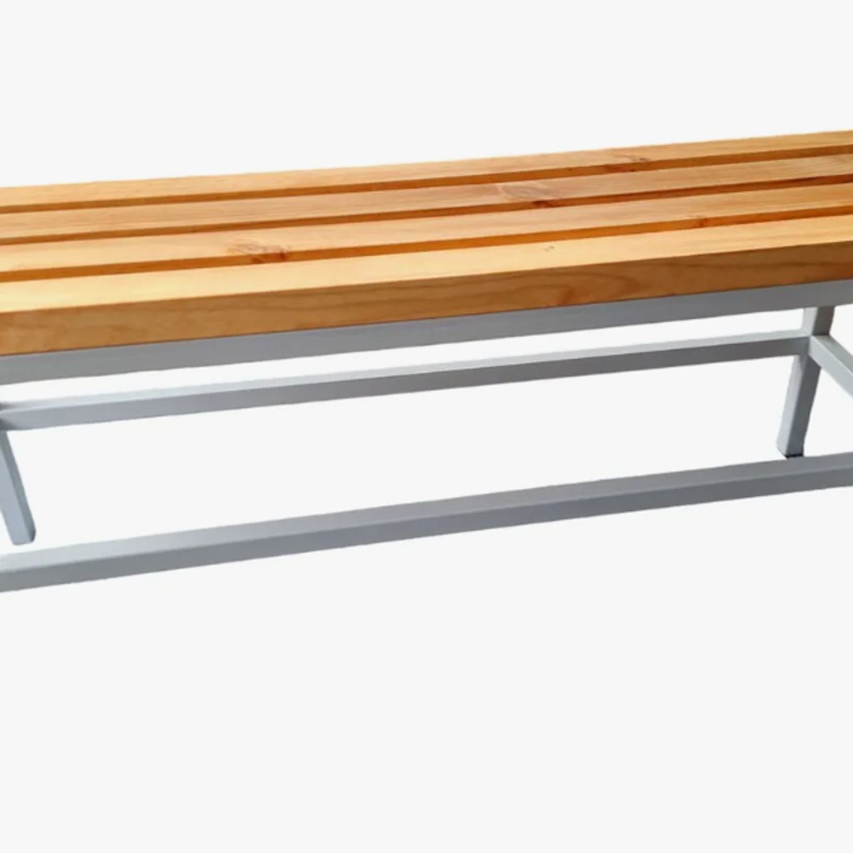 GENERICO - Banca Viena de Madera y Metal 100 X 45 X 35 - Gris perla