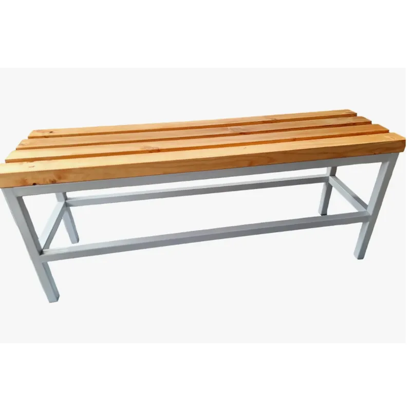 GENERICO - Banca Viena de Madera y Metal 100 X 45 X 35 - Gris perla