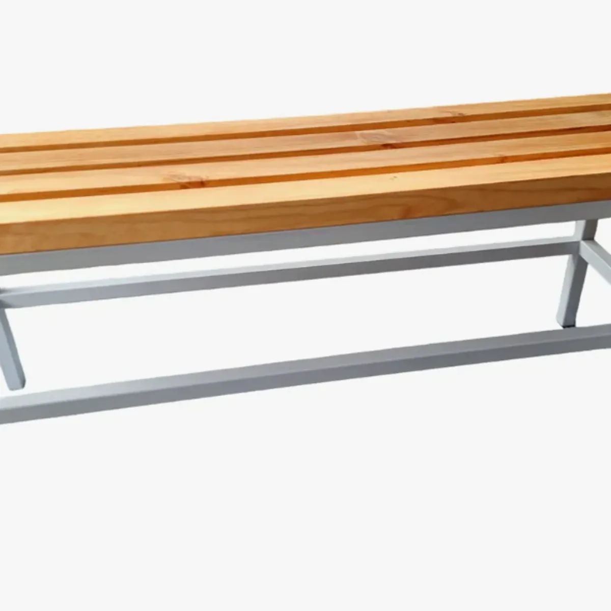 GENERICO - Banca Viena de Madera y Metal 140 X 45 X 35 - Gris perla