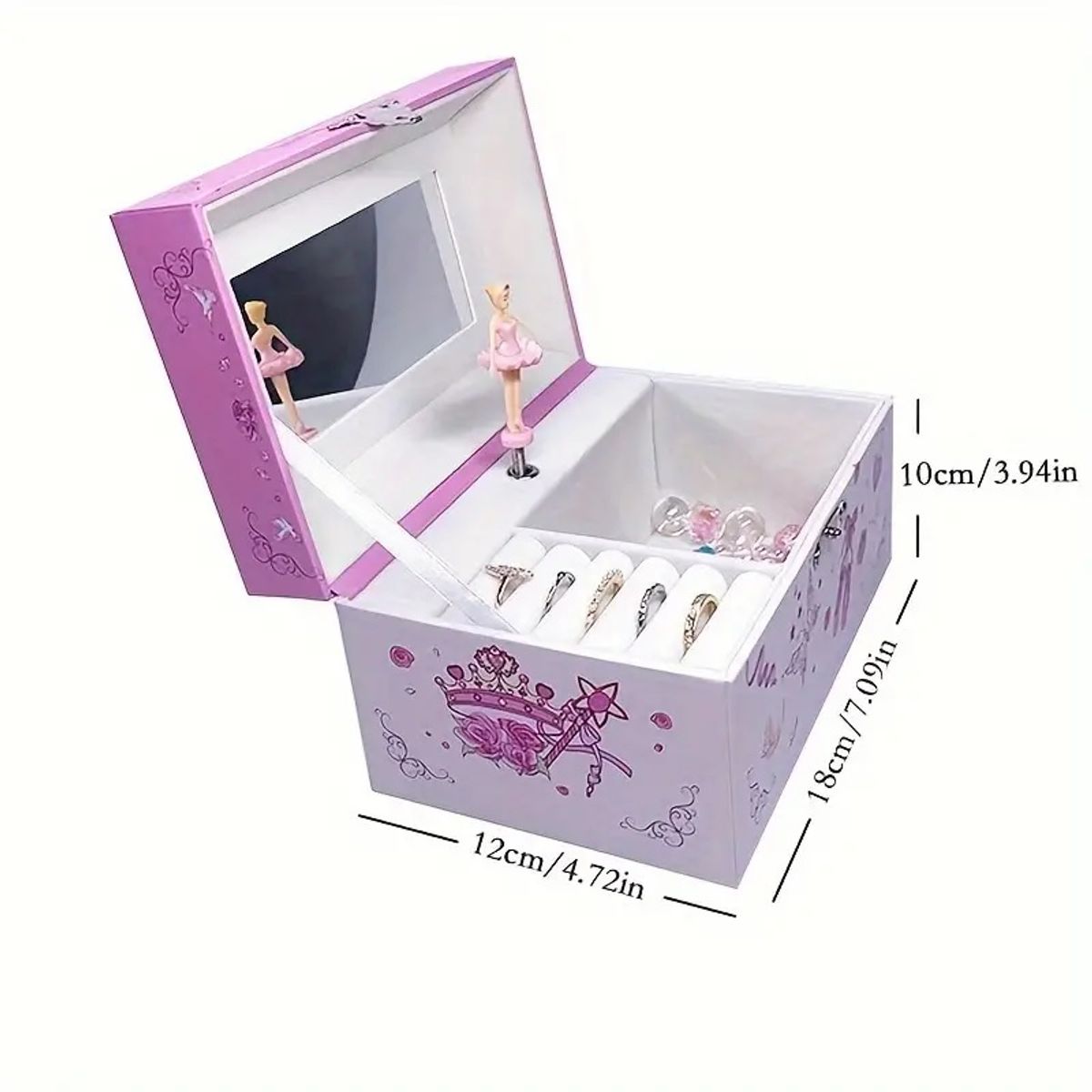 BESTOYS - Caja Musical Con Muñeca Bailarina Cuerda Grande Bailarina