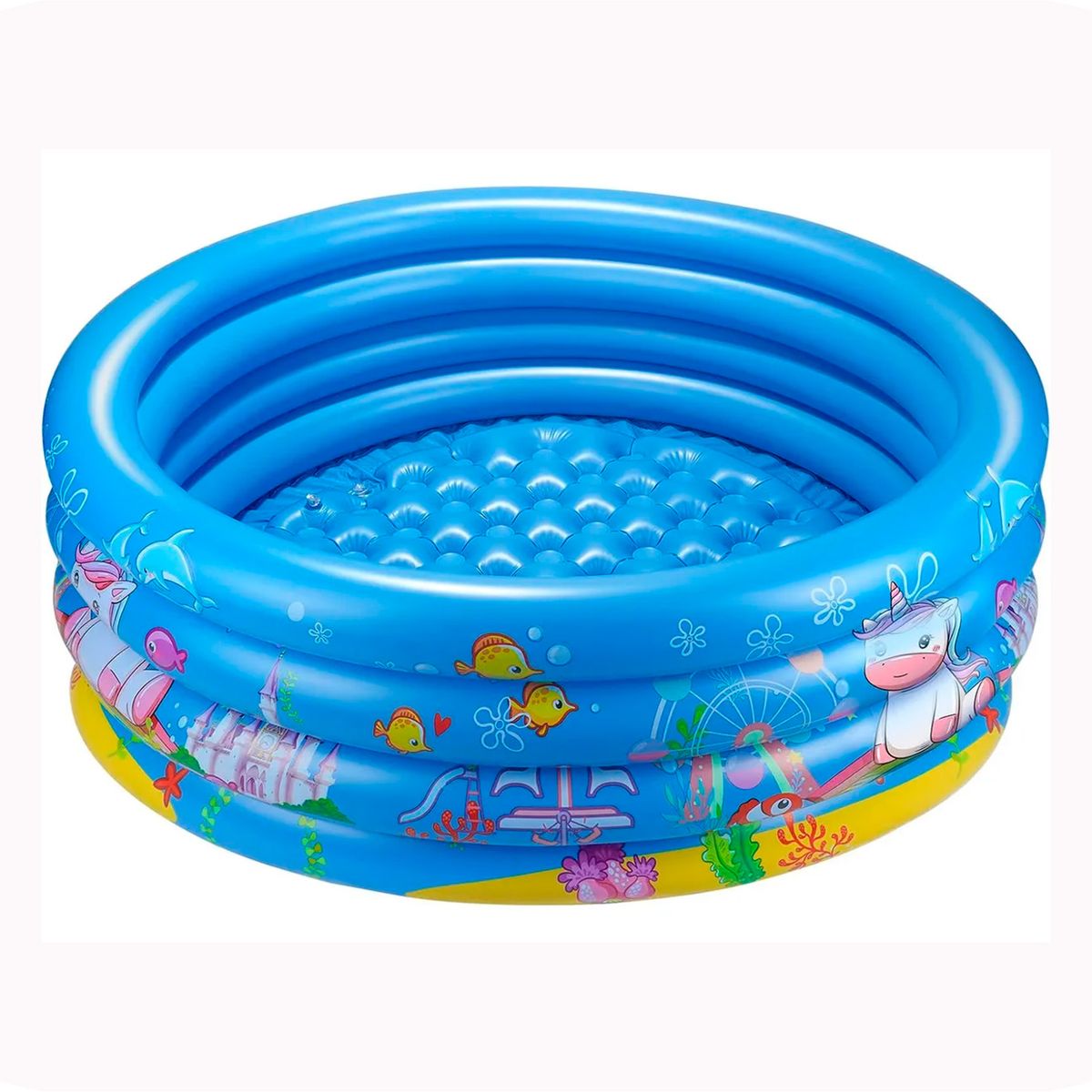 GENERICO - Piscina Inflable Plástico Azul Bebe 4 Anillos