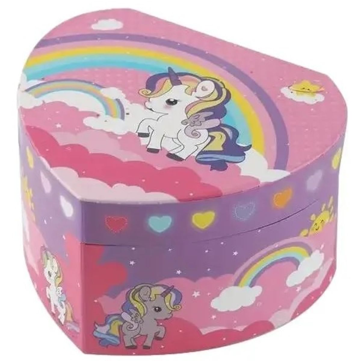 BESTOYS - Caja Musical Con Unicornio Bailarin Cuerda Corazon Grande