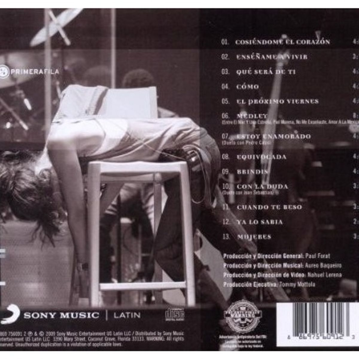 HITWAY MUSIC - THALIA - EN PRIMERA FILA - CD