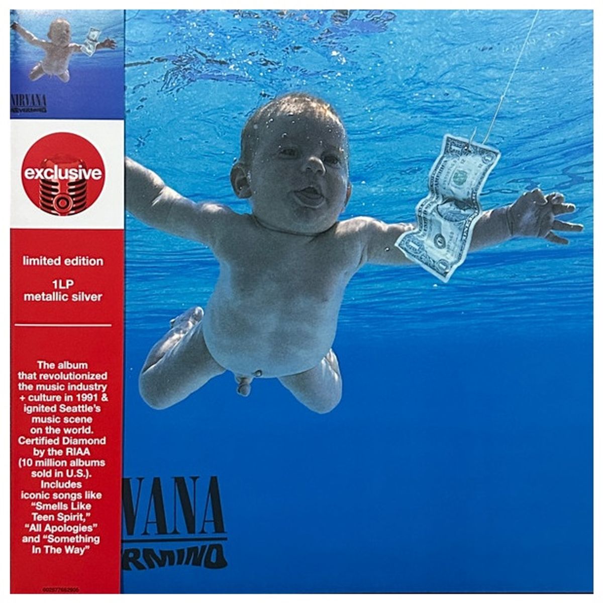 HITWAY MUSIC - NIRVANA - NEVERMIND EXCLUSIVE LTD EDITION METALLIC SILVER VINYL - VINILO