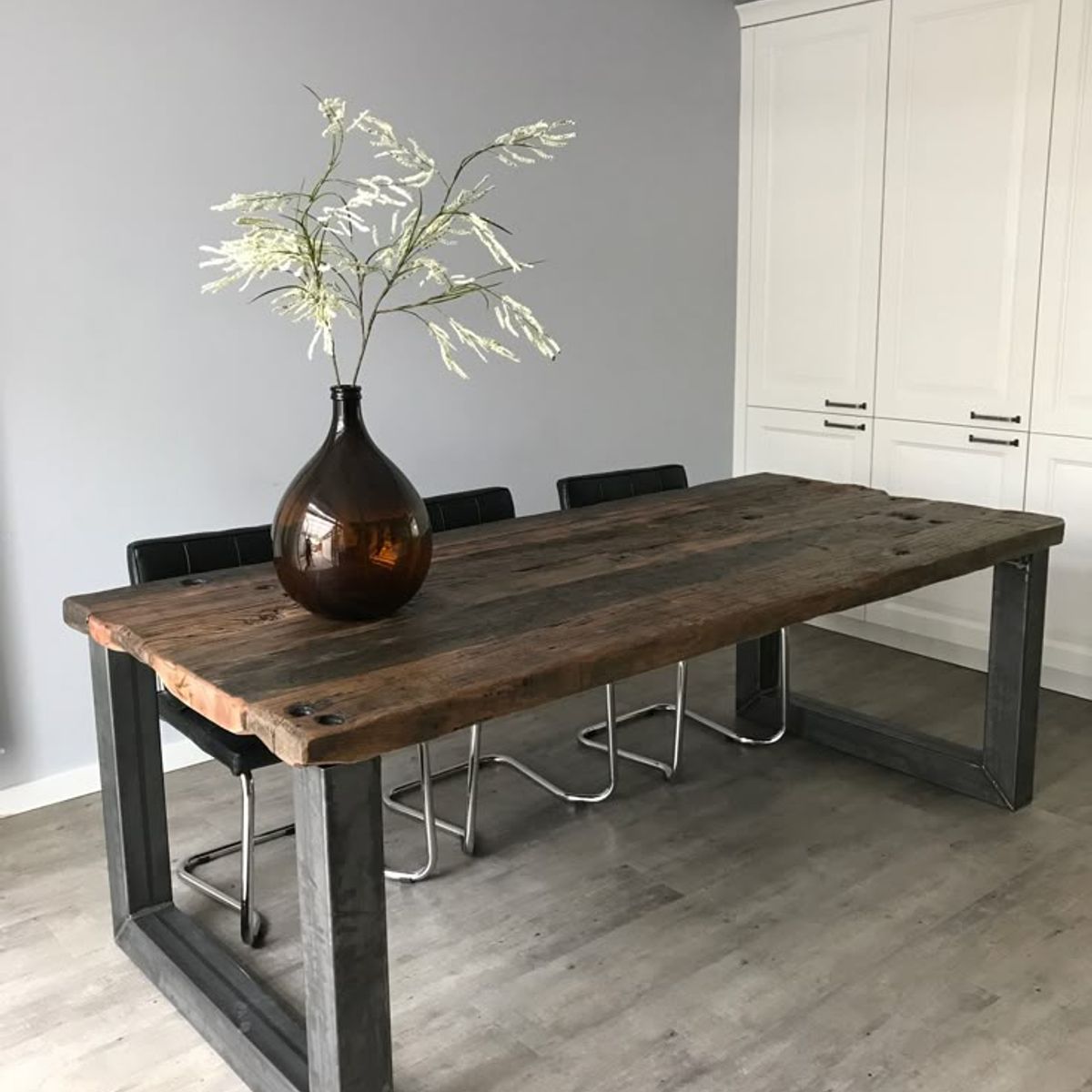 GENERICO - Mesa Litoral De Roble - Rustica - Industrial 160 x 90 x 75