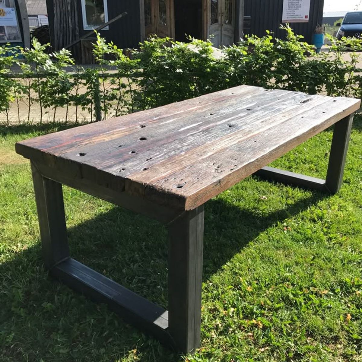 GENERICO - Mesa Litoral De Roble - Rustica - Industrial 160 x 90 x 75