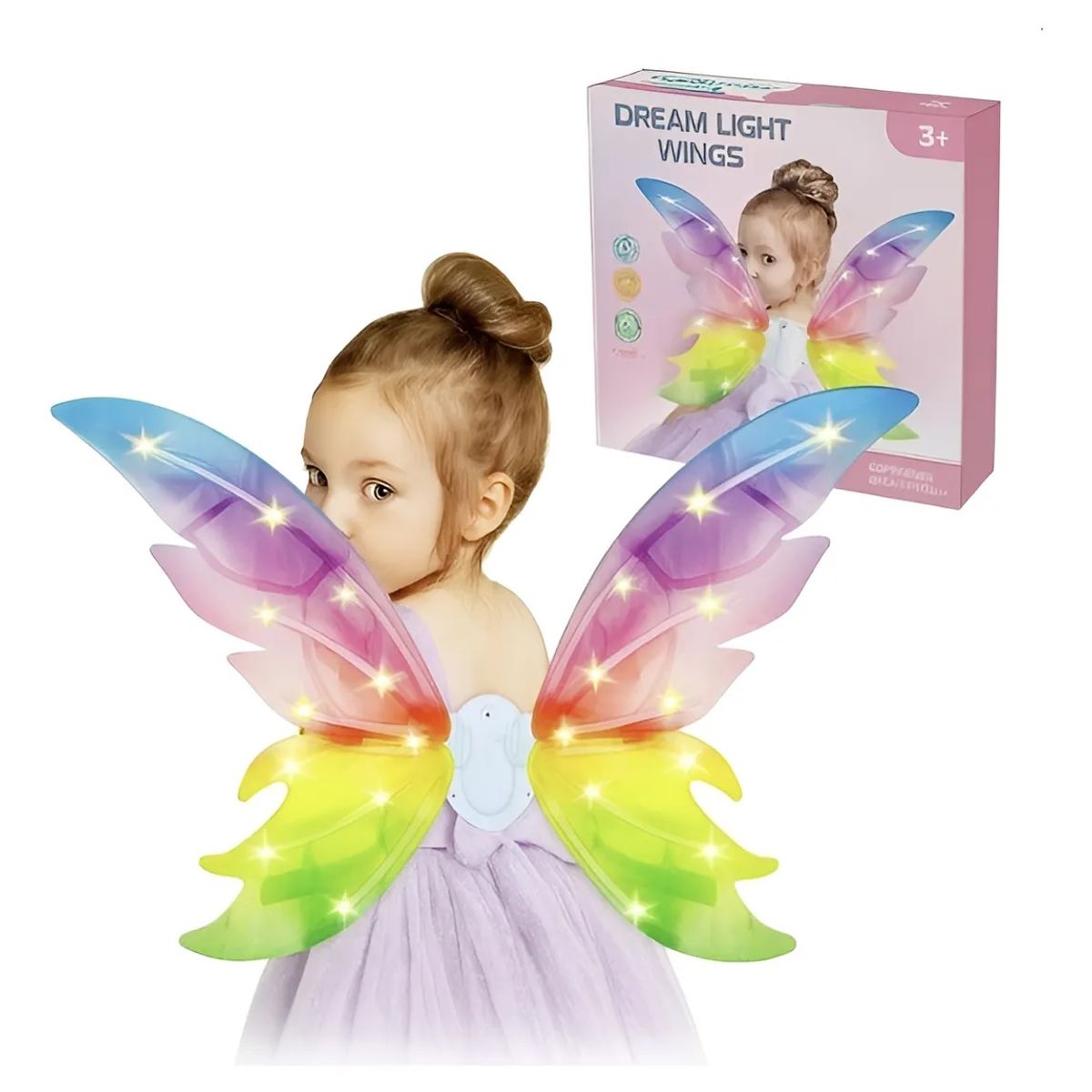 GENERICO - Disfraz Alas Led Con Movimiento Y Musica Tamaño 45 Cm