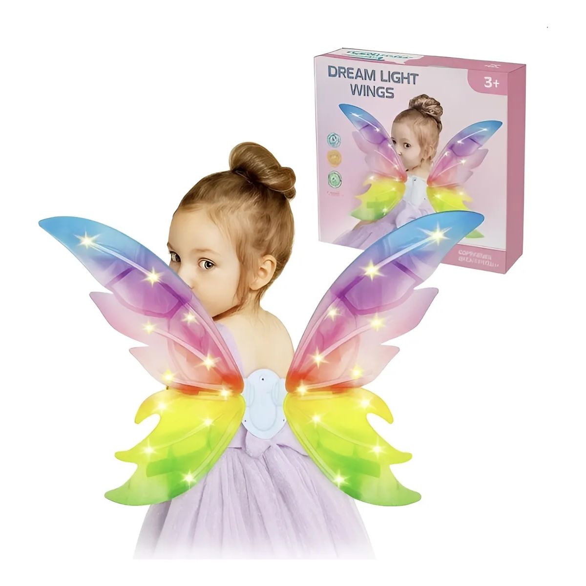 GENERICO - Disfraz Alas Led Con Movimiento Y Musica Tamaño 45 Cm