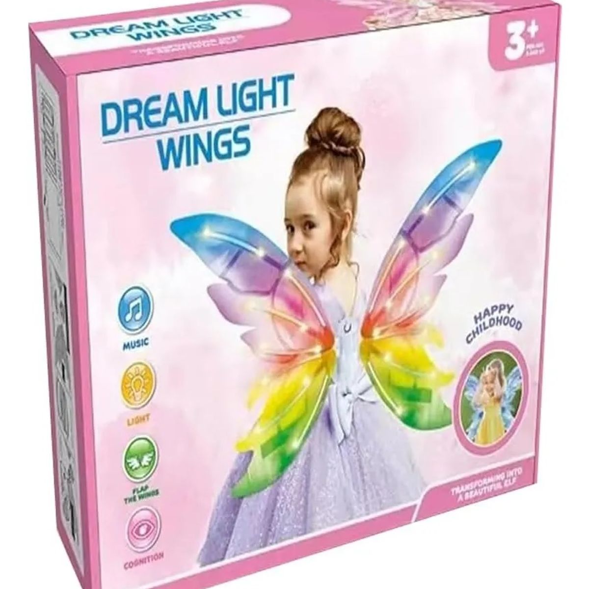 GENERICO - Disfraz Alas Led Con Movimiento Y Musica Tamaño 45 Cm