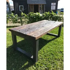 GENERICO - Mesa Litoral De Roble - Rustica - Industrial 240 x 100 x 75