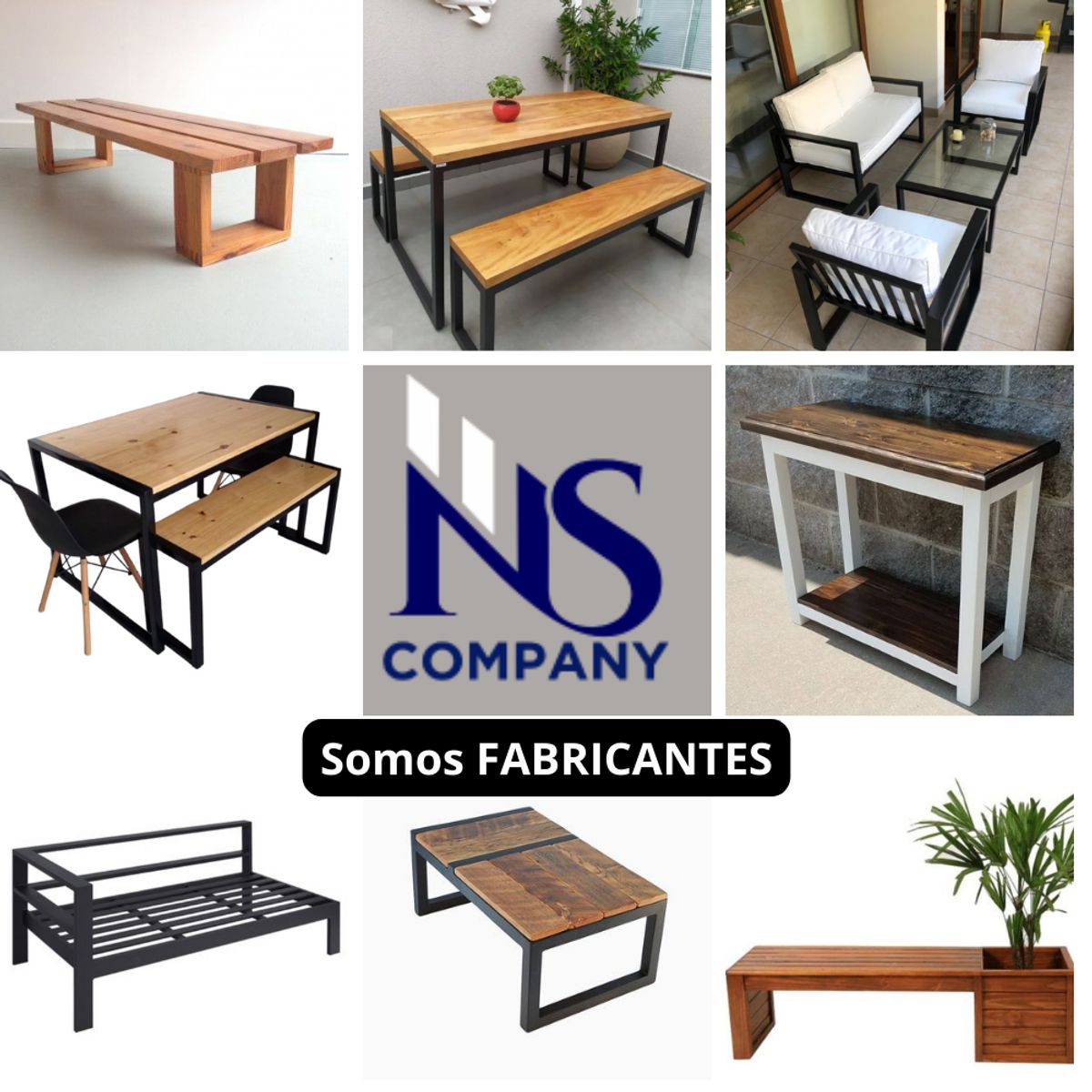 GENERICO - Mesa Litoral De Roble - Rustica - Industrial 260 x 100 x 75