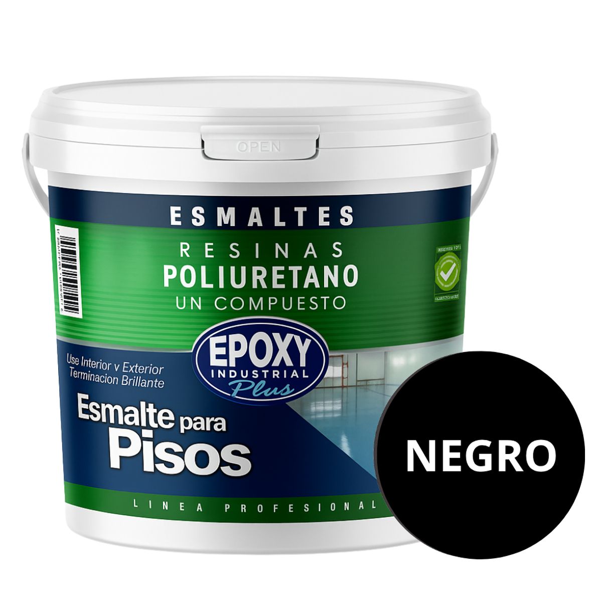 PINTURA PISOS ALTO TRÁFICO - POLIURETANO BASE AGUA 1K - GALÓN NEGRO, marca EPOXY - Foto Principal