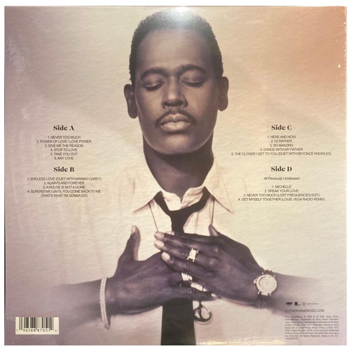 HITWAY MUSIC - LUTHER VANDROSS - NEVER TOO MUCH GREATEST HITS - VINILO