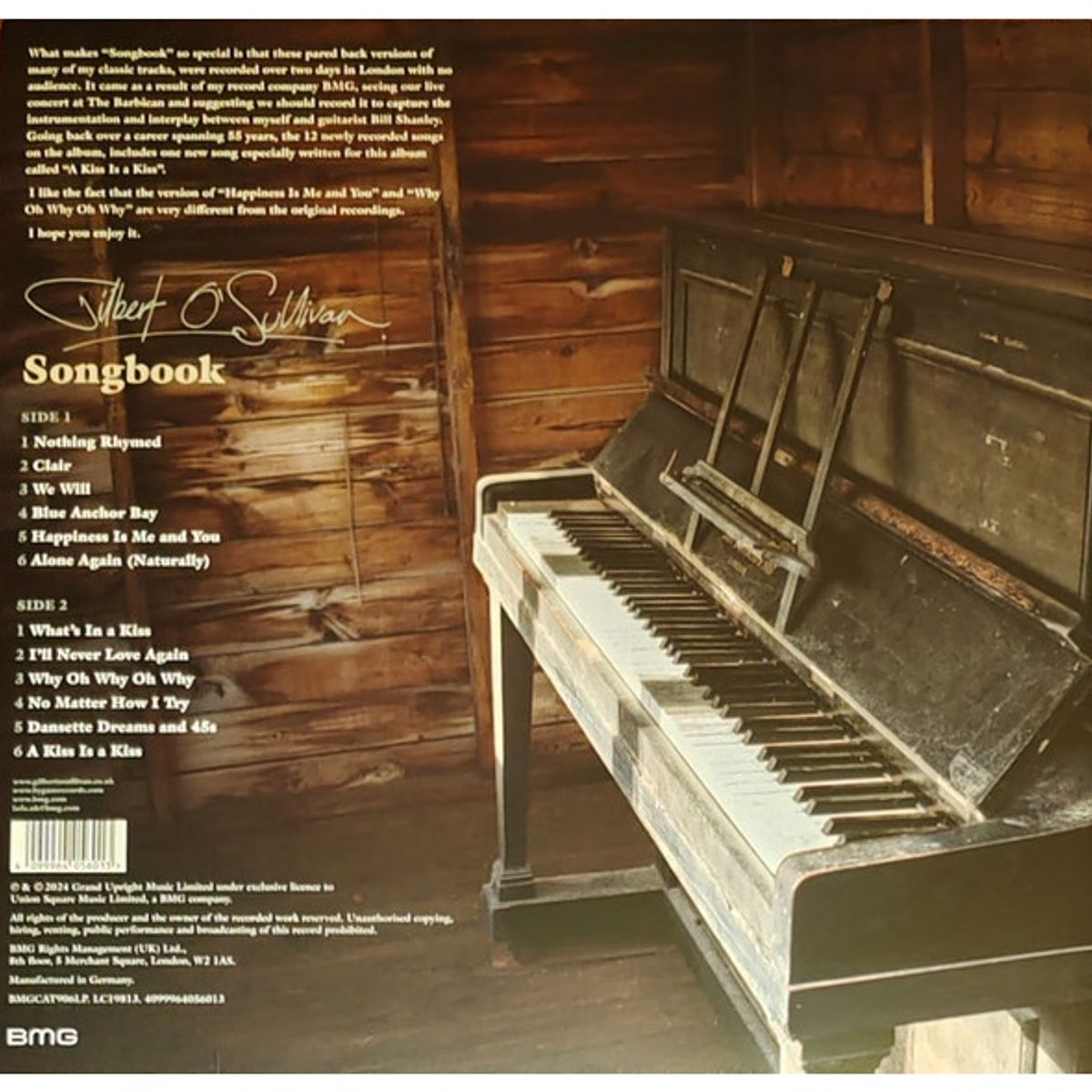 HITWAY MUSIC - GILBERT OSULLIVAN - SONGBOOK - VINILO