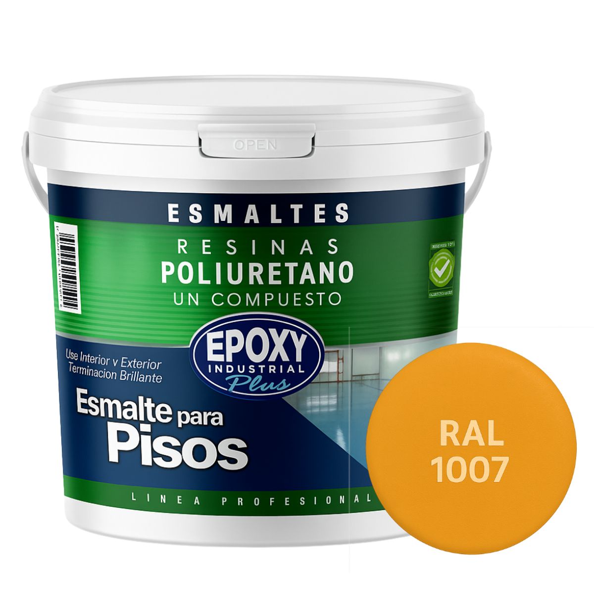 EPOXY - PINTURA PISOS ALTO TRÁFICO - POLIURETANO BASE AGUA 1K - GALÓN RAL 1007
