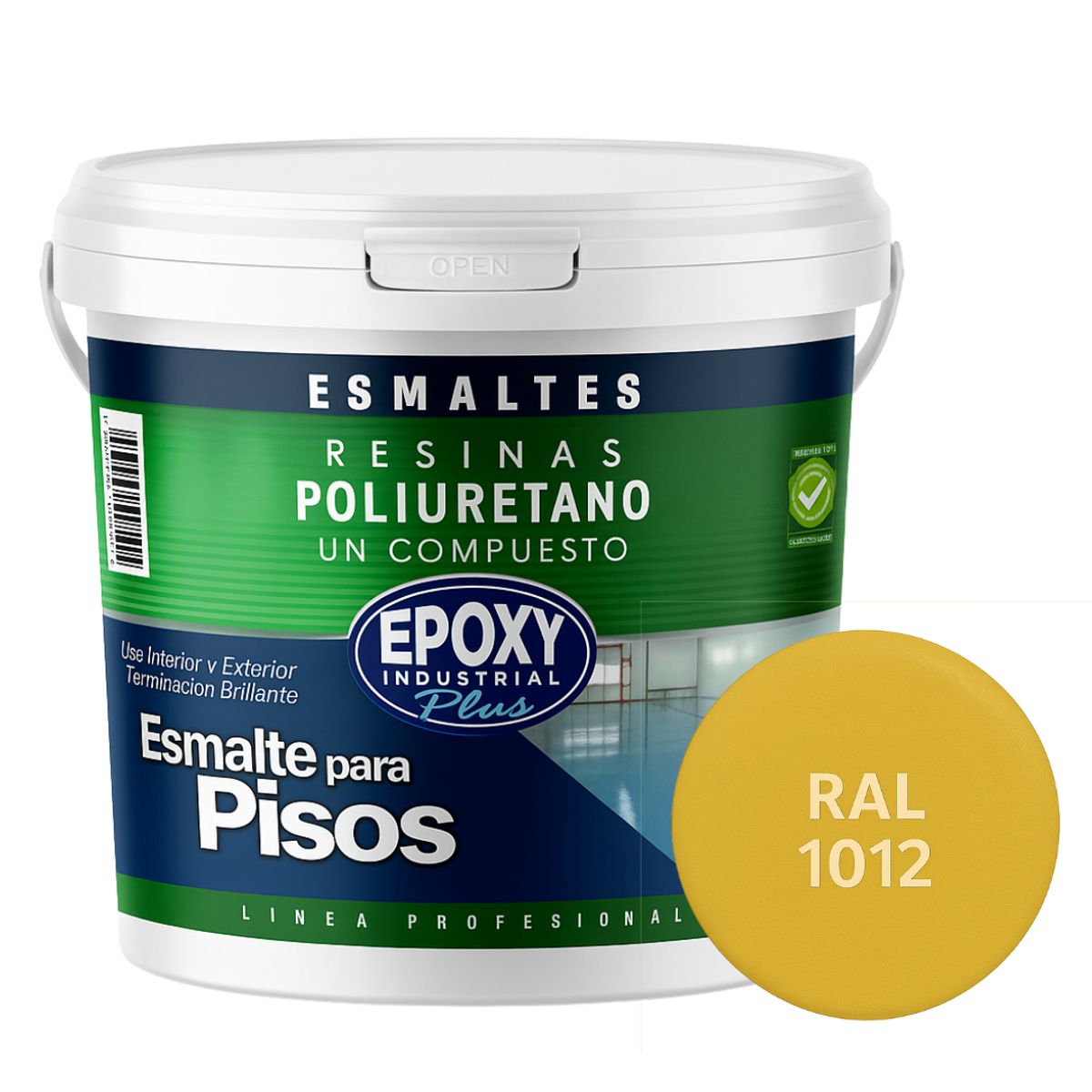 EPOXY - PINTURA PISOS ALTO TRÁFICO - POLIURETANO BASE AGUA 1K - GALÓN RAL 1012