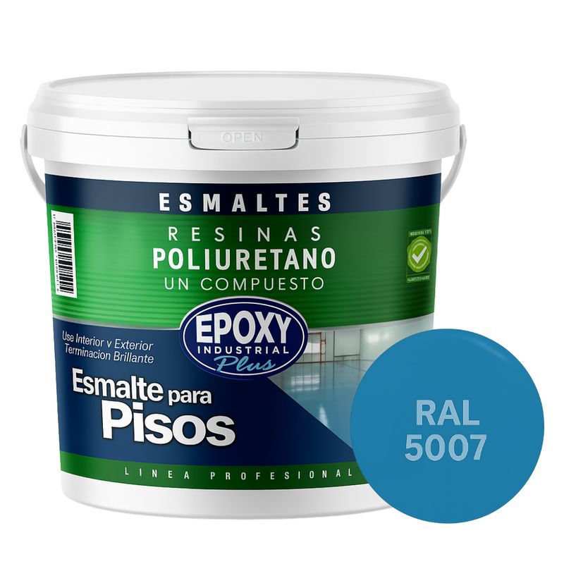 EPOXY - PINTURA PISOS ALTO TRÁFICO - POLIURETANO BASE AGUA 1K - GALÓN RAL 5007
