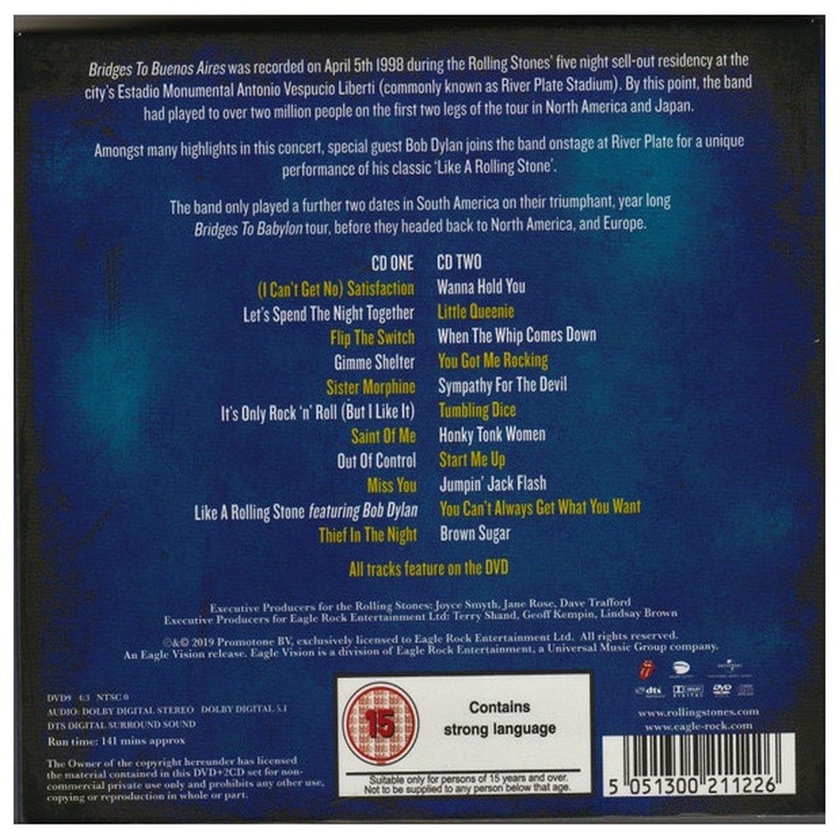 HITWAY MUSIC - ROLLING STONES - BRIDGES TO BUENOS AIRES 2CD+DVD - CD