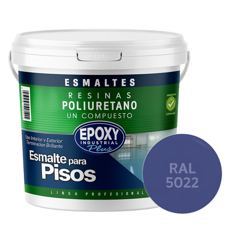 EPOXY - PINTURA PISOS ALTO TRÁFICO - POLIURETANO BASE AGUA 1K - GALÓN RAL 5022