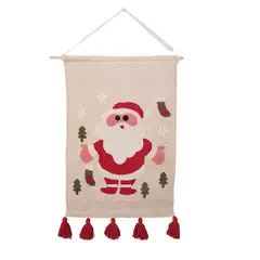 BOHEMIK - Tapiz Mural Boho Navideño Bordado de 60 cm x 40 cm