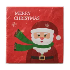 GENERICO - Set de 40 Servilletas Navideñas Con Diseños Variados Decorativos - Blanco - PASCUERO