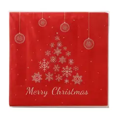 FLIPEREX - Set de 40 Servilletas Navideñas Con Diseños Variados Decorativos - Blanco - PINO