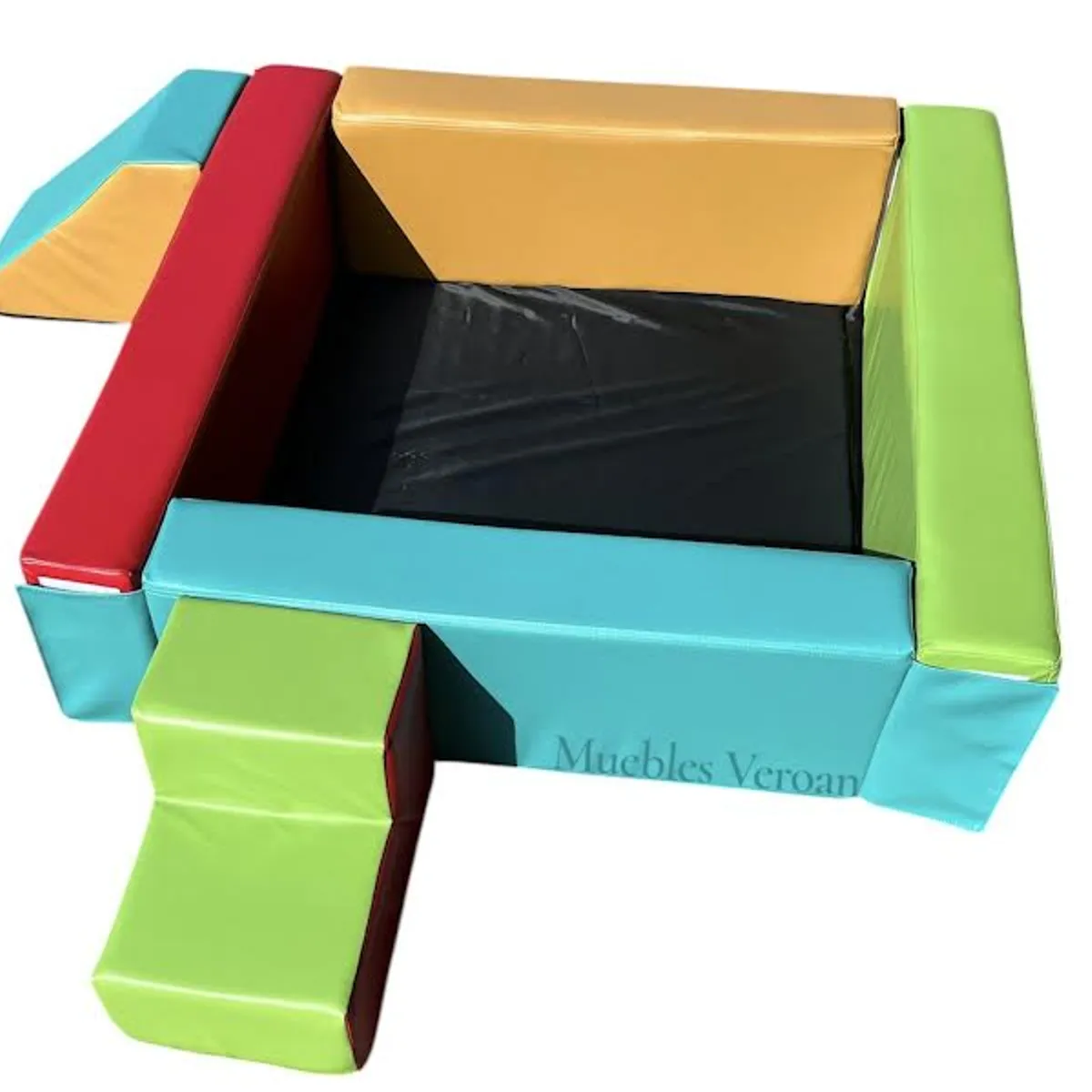 GENERICO - Set de Piscina de Pelotas (120 cm X 120cm X 30 cm) + Rampa + Escalera