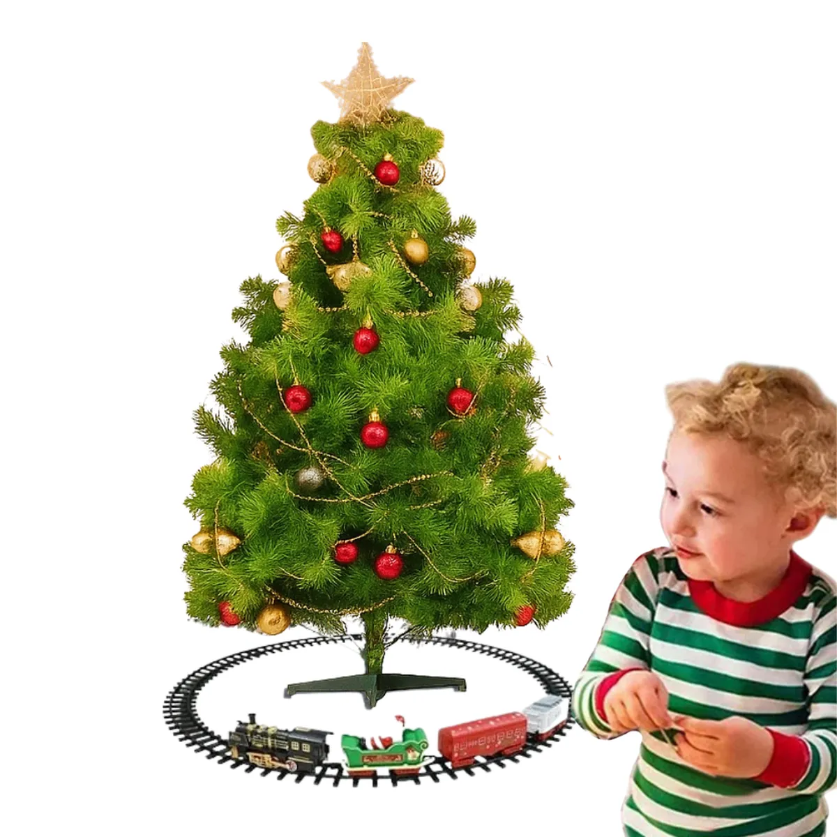 GENERICO - Tren Electrico Navideño Base de Arbol Decorativo Navidad