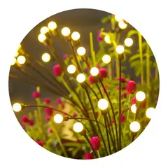 FLIPEREX - Set 2 Luces Solares Exterior Jardin Estaca Decorativa Led - Amarillo