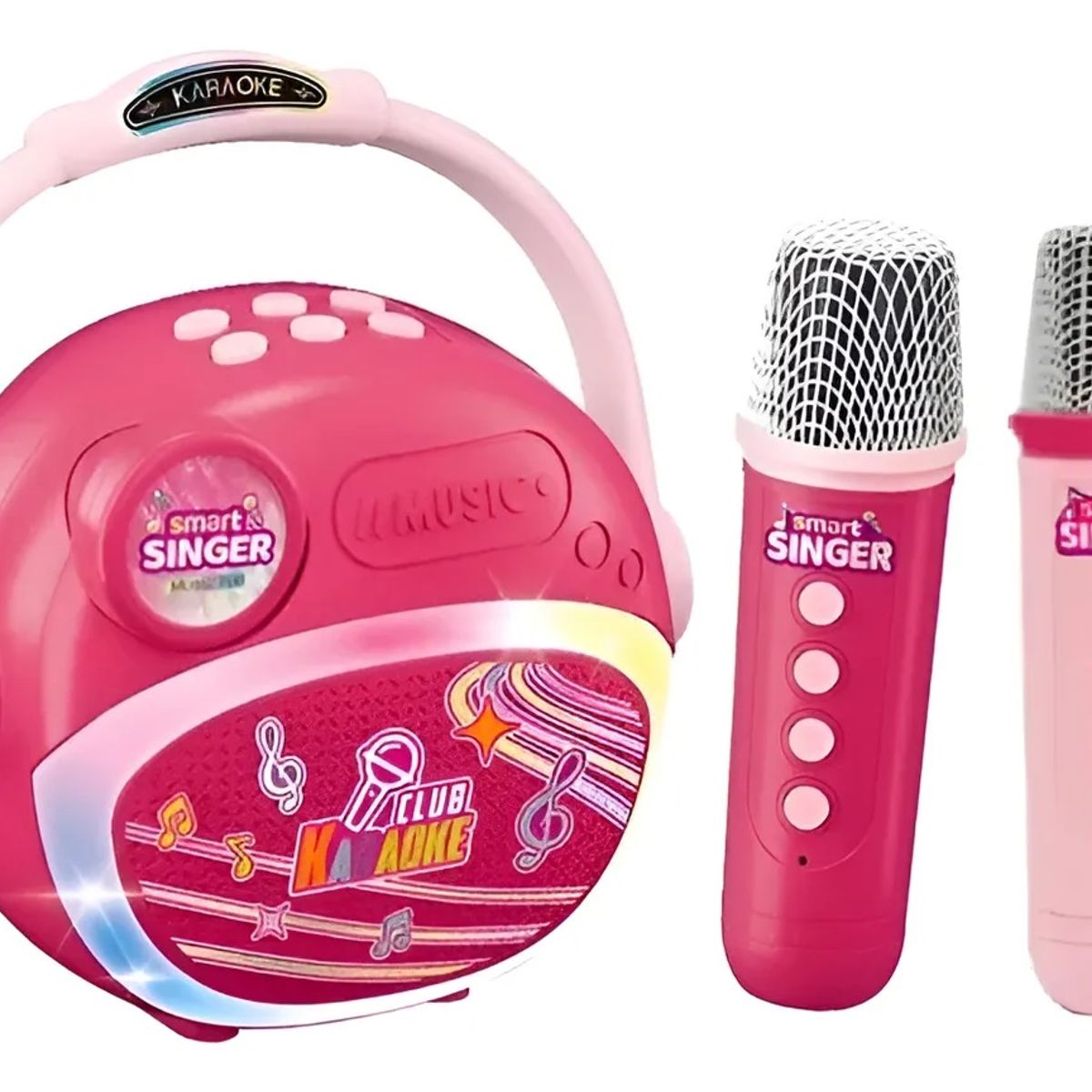 OEM - Juguete Niña Microfono Doble Club Karaoke Bluetooh Luces Usb