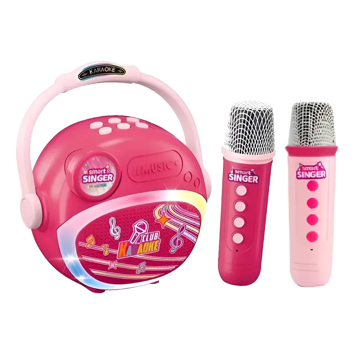 OEM - Juguete Niña Microfono Doble Club Karaoke Bluetooh Luces Usb