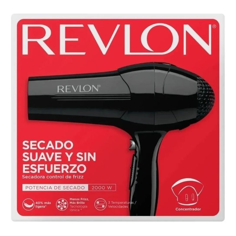 REVLON - Secador De Pelo Revlon Control Frizz 2000w Con Boquilla original
