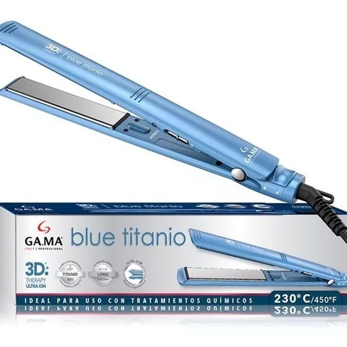 GAMA - Plancha De Cabello Gama Italy 3d Therapy Ultra Blue Titanio