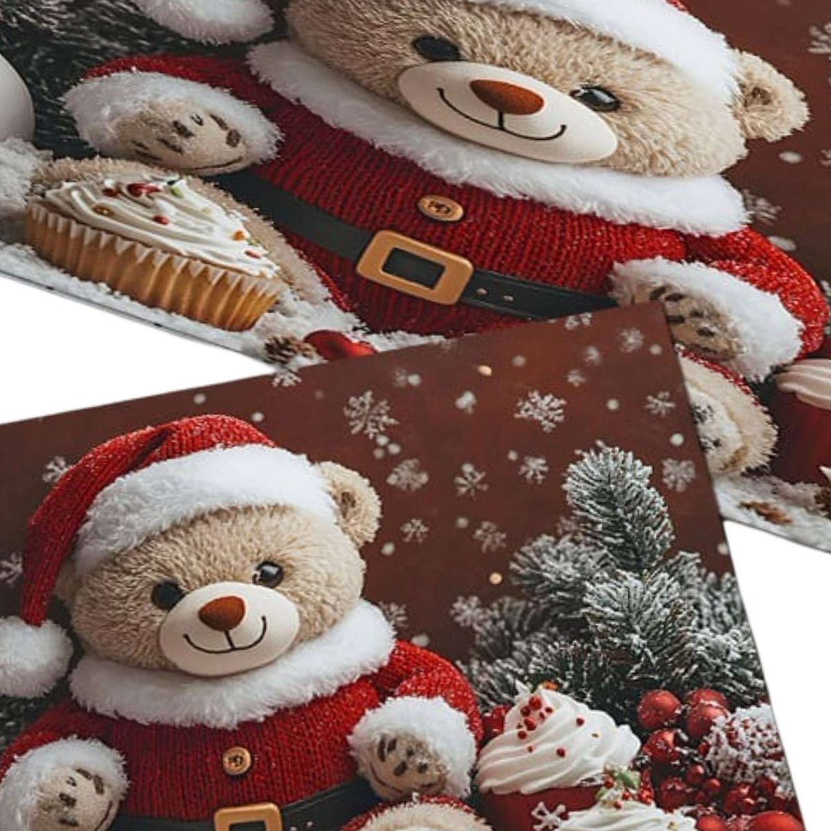 GENERICO - SET DE ALFOMBRA NAVIDEÑA PARA LA COCINA