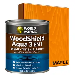KENT - BARNIZ MADERAS WoodShield Aqua 3 en 1- 1000CC - MAPLE