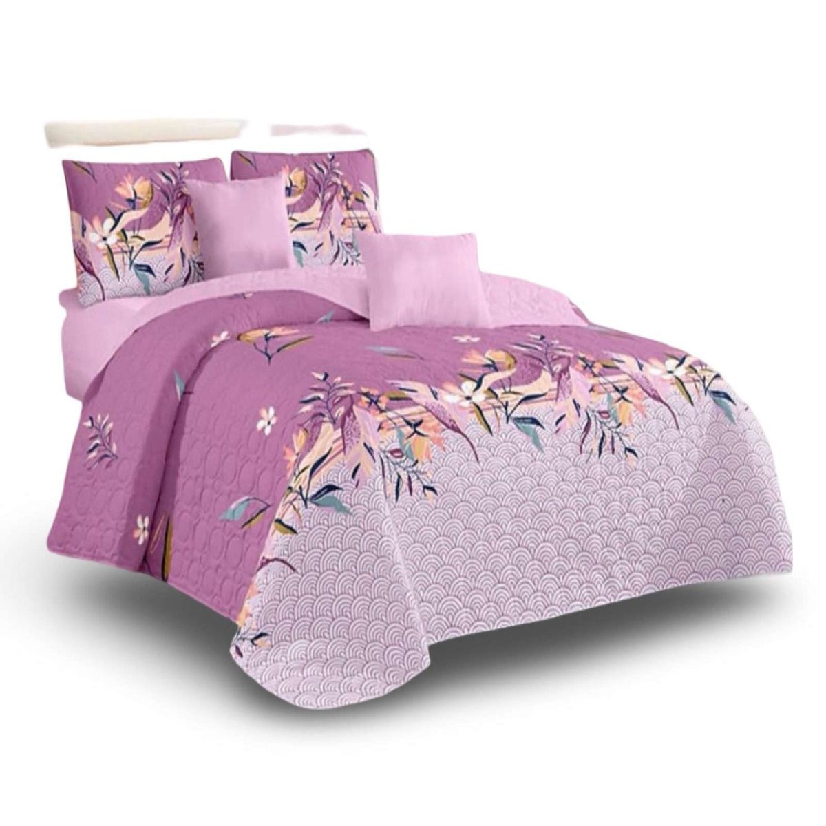 GENERICO - Cubrecama Colcha Quilt de Verano plaza y media