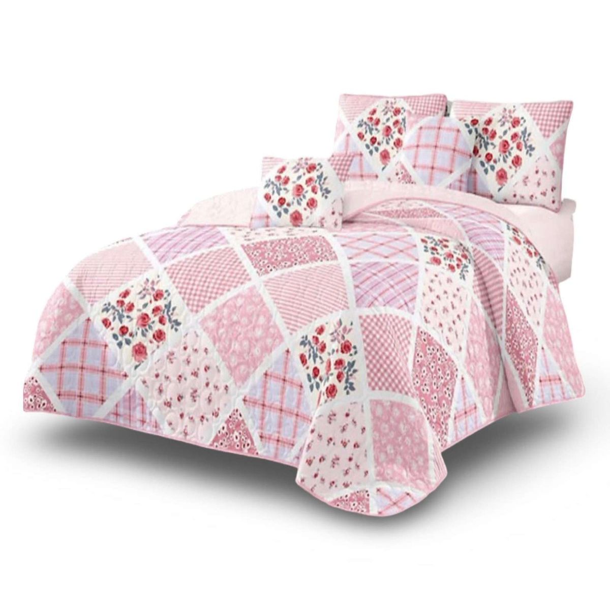 GENERICO - Cubrecama Colcha Quilt de Verano plaza y media