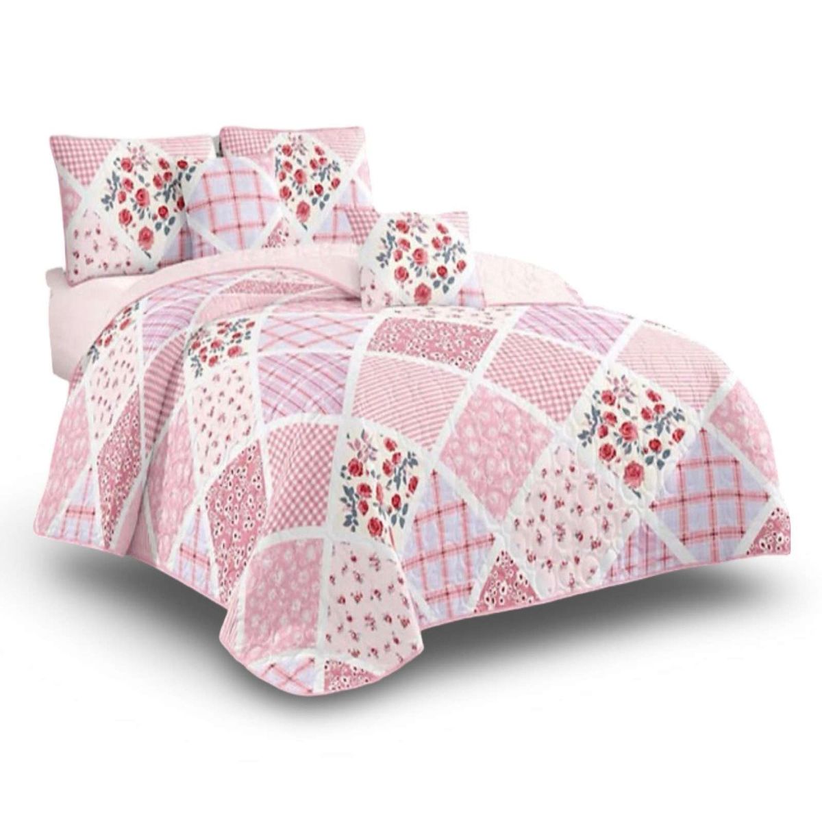 GENERICO - Cubrecama Colcha Quilt de Verano plaza y media