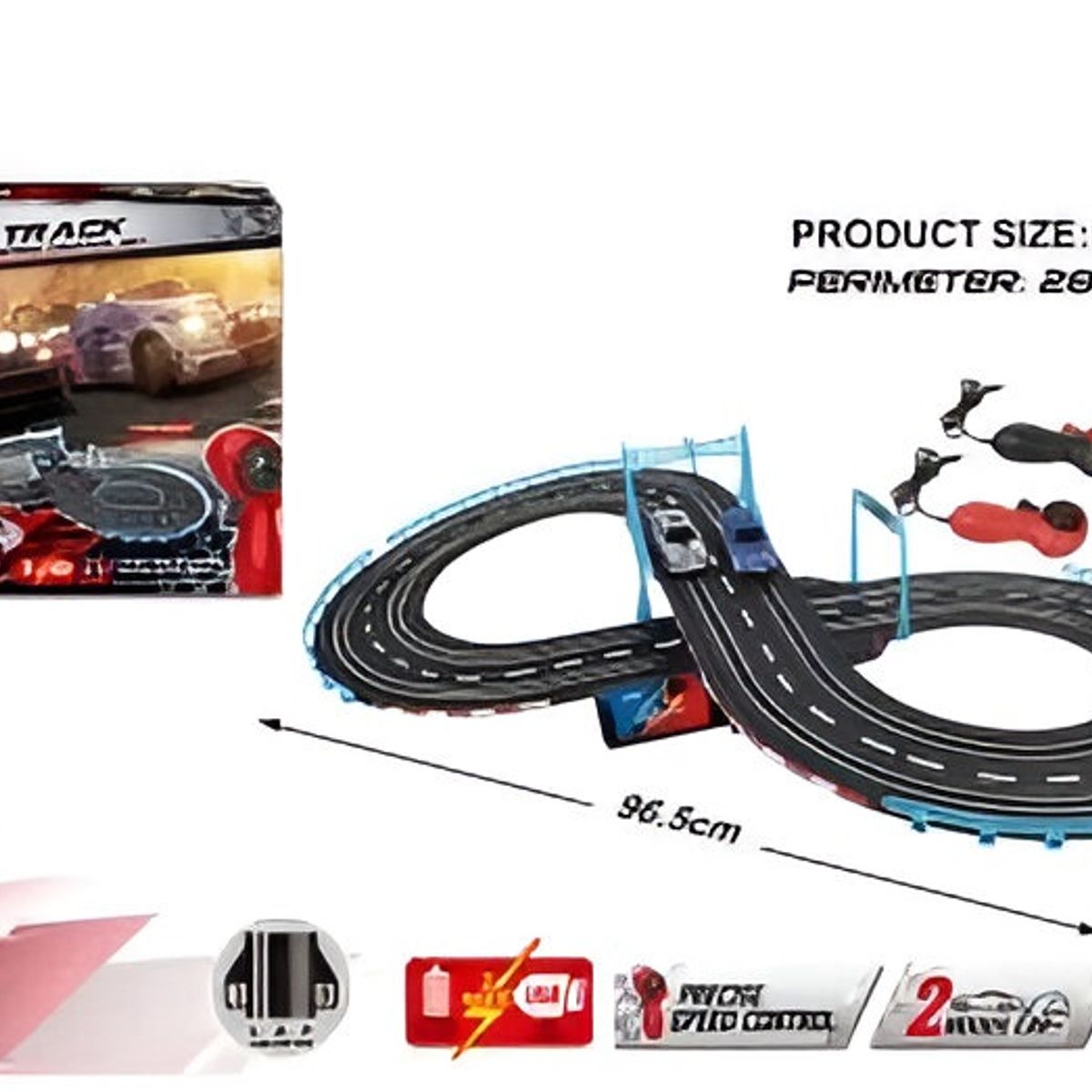 OEM - Pista Electrica Usb Autos Grandes 143 Controles Precisos