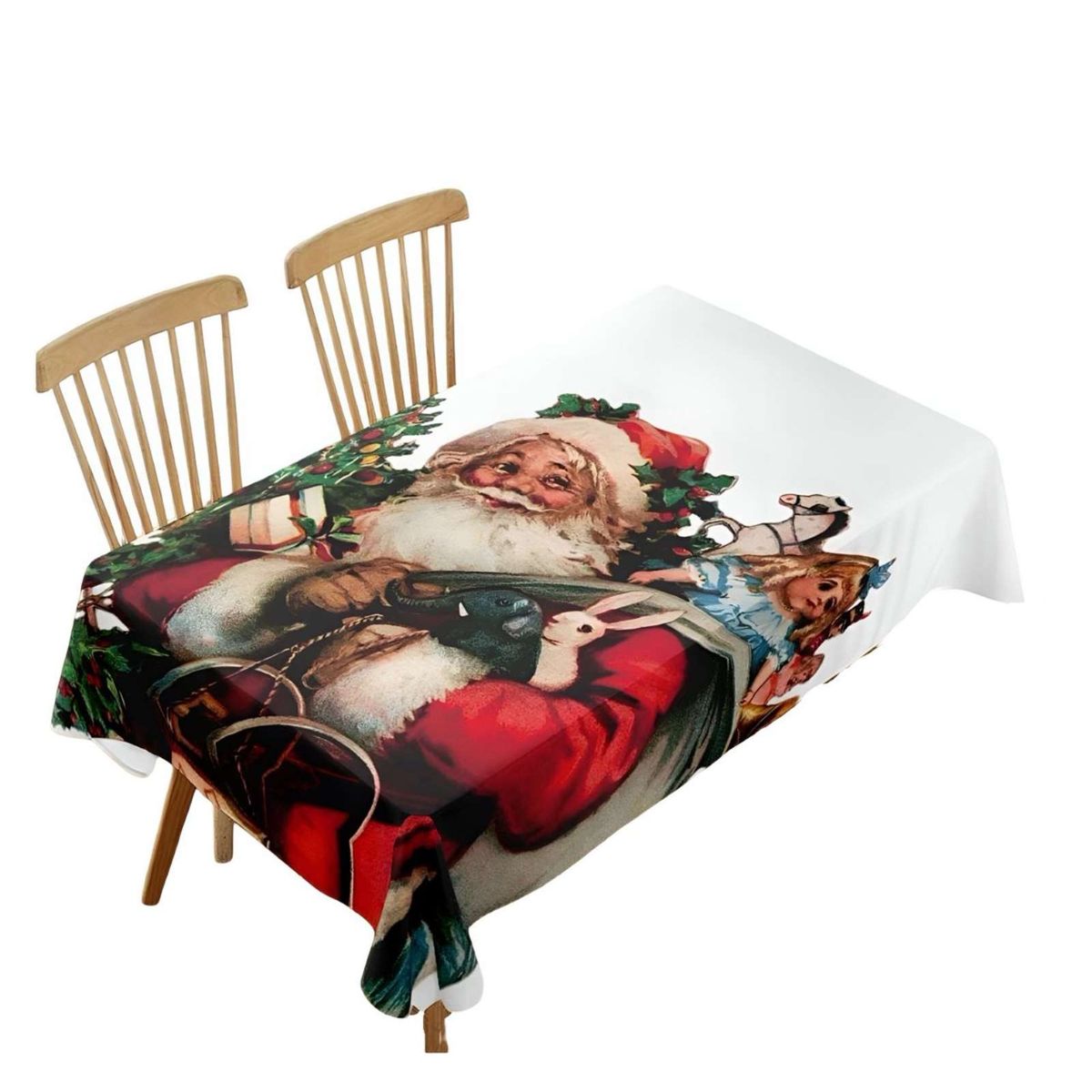GENERICO - MANTEL DECORATIVO ANTIMANCHAS NAVIDAD JUGUETES