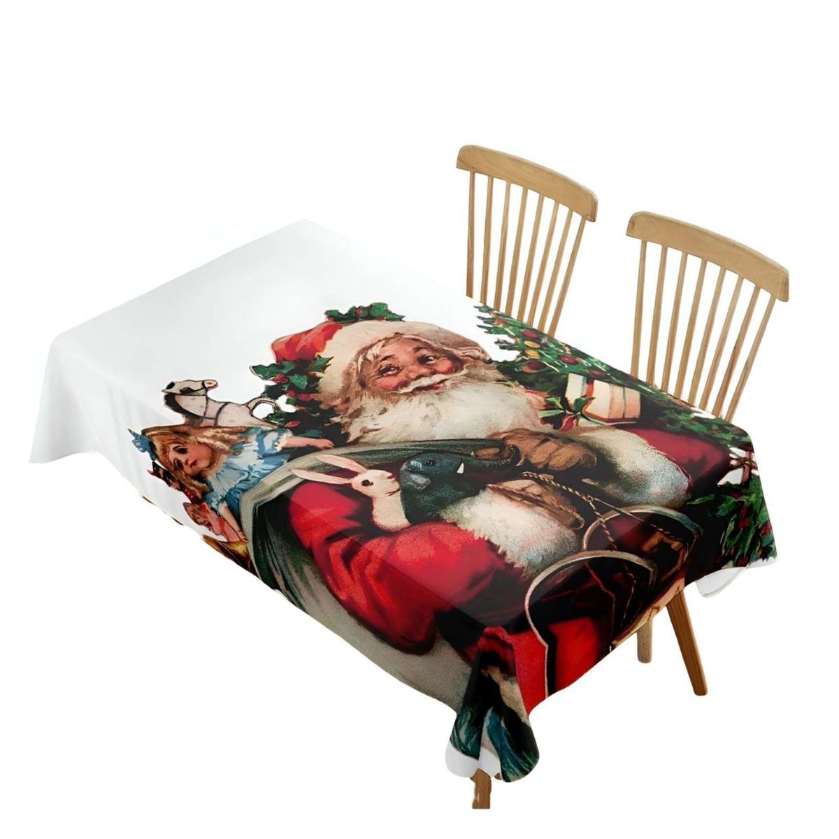 GENERICO - MANTEL DECORATIVO ANTIMANCHAS NAVIDAD JUGUETES