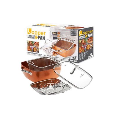 Imagen 2 del producto SET DE COCINA 5 EN 1 COBRE MULTIUSO FREÍR HORNEAR VAPOR